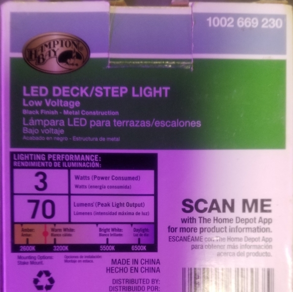 LED Deck / Step Light Low Voltage Hampton Bay - Picture 3 of 3